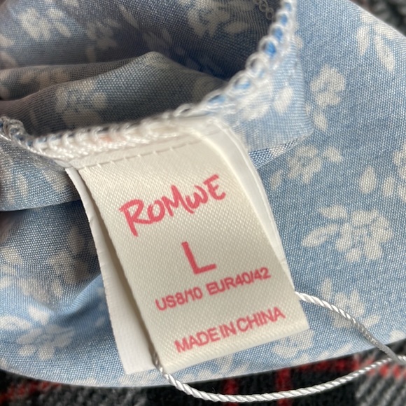 Sun skirt, large, blue and white, like new - Picture 2 of 3